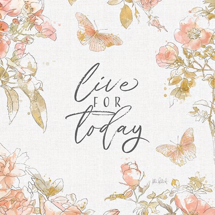 Framed Watery Blooms IX Print