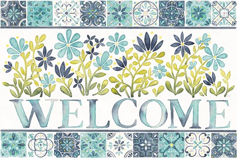 Framed Garden Getaway Welcome Print