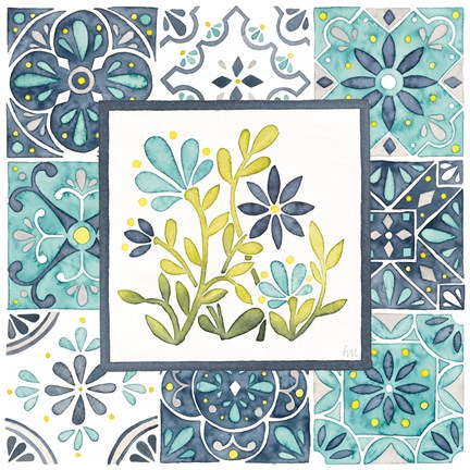 Framed Garden Getaway Patchwork IV Print