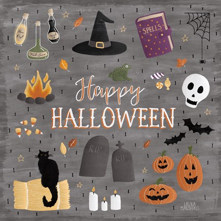 Framed Haunted Halloween II Print