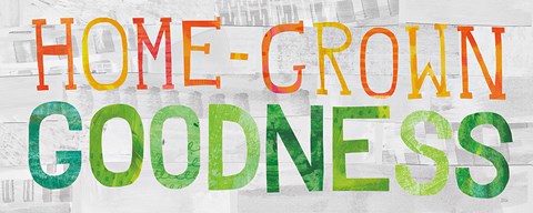 Framed Kitchen Garden Sign II Print