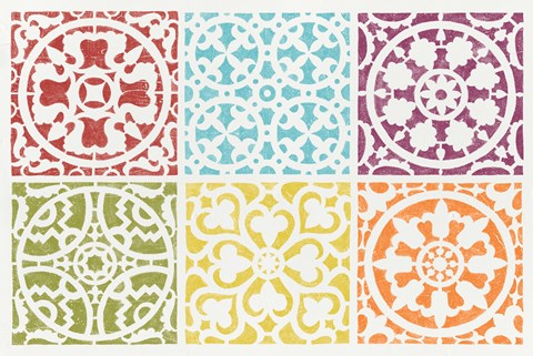 Framed Hacienda Tile VII Print