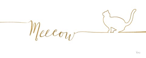 Framed Underlined Cats III Print