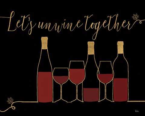 Framed Underlined Wine X Black Print