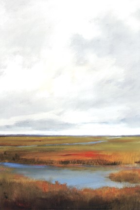 Framed Sunset Over The Marsh II Print