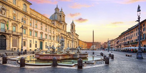 Framed Piazza Navona, Roma Print