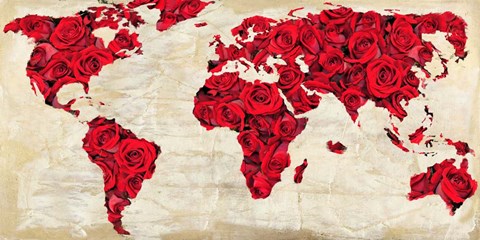 Framed World for Lovers Print