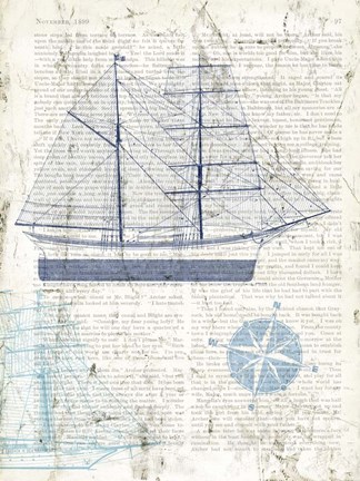 Framed Classic Sailing I Print