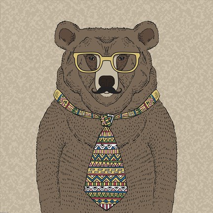 Framed Bear-man Print