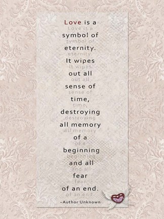 Framed Love Symbol Print