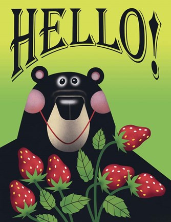 Framed Strawberry Bear Print