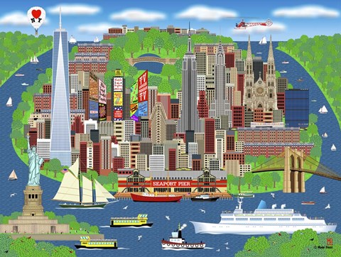 Framed Dream Of New York Print