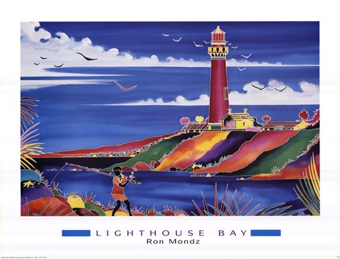 Framed Lighthouse Bay Print