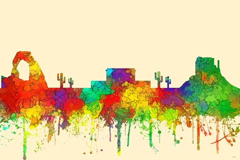 Framed Mesa Arizona Skyline-SG Print