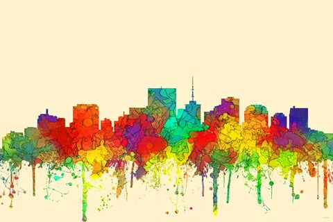 Framed Richmond Virginia Skyline-SG Print