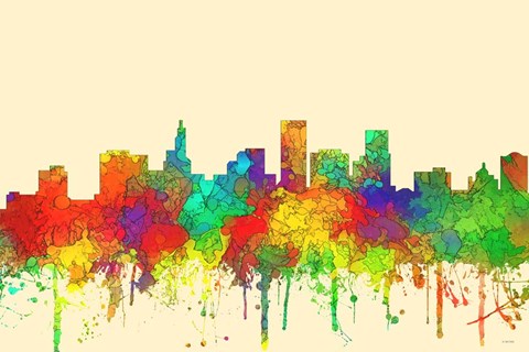 Framed St Paul Minnesota Skyline-SG Print