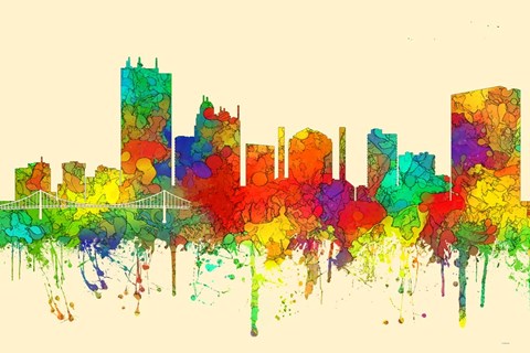 Framed Toledo Skyline-sg Print