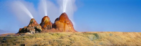Framed Water Erupting from Rocks, Fly Geyser, Black Rock Desert, Nevada Print