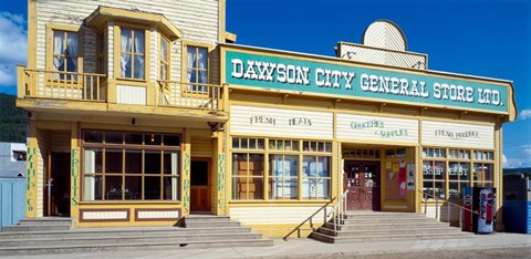 Framed Facade of a General Store, Dawson, Yukon Territory, Canada Print