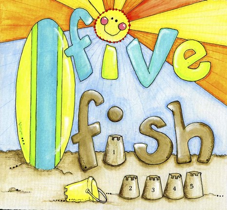 Framed Five Fish Compliment Print