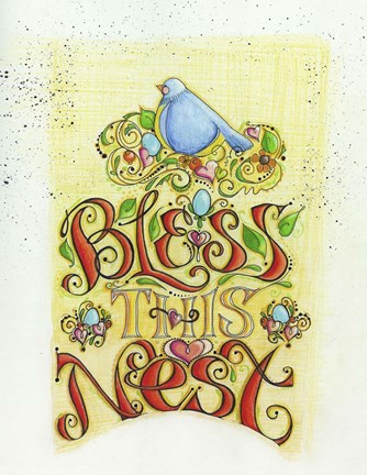 Framed Bless This Nest Print