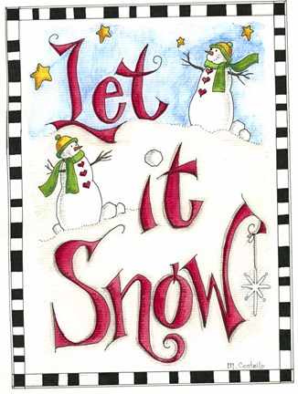 Framed Let it Snow Print