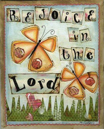 Framed Rejoice in the Lord Print