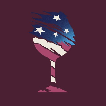 Framed Flag Glass Print