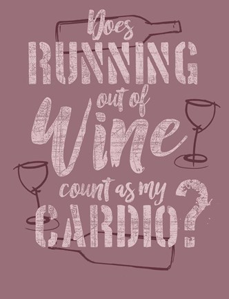 Framed Running Out of Wine Print