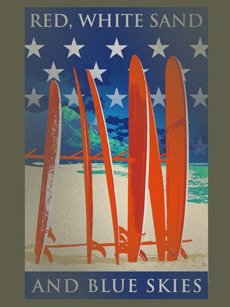 Framed Surfboards Line Up Print