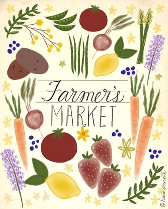 Framed Farmer's Market Print