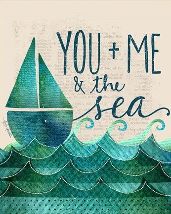 Framed You, Me &amp; the Sea Print