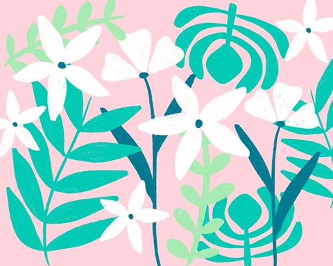 Framed Tropical Leaves Print