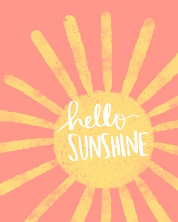 Framed Coral Sunshine Print