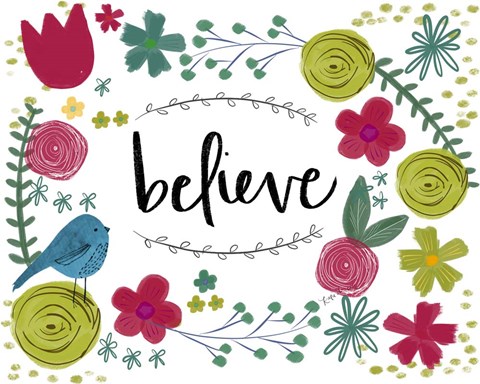 Framed Believe Print