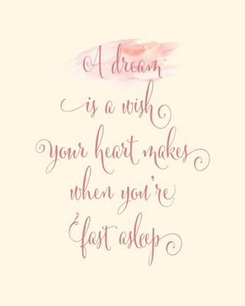 Framed Dream is a Wish Print