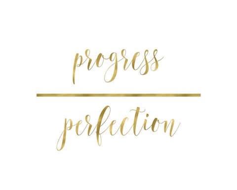 Framed Progress Over Perfection Print