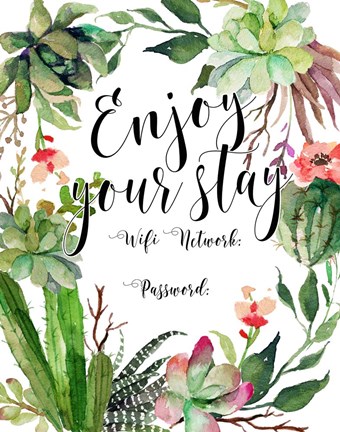 Framed Enjoy Your Stay Print