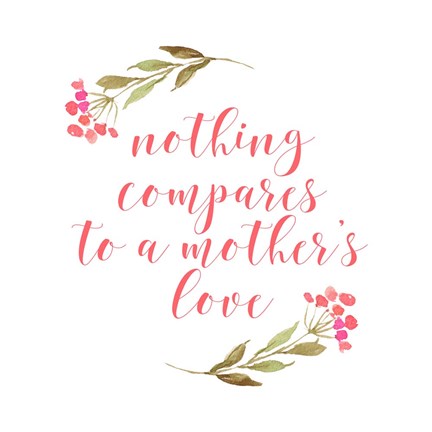 Framed Mothers Love Print