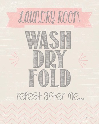 Framed Repeat After Me (pink) Print