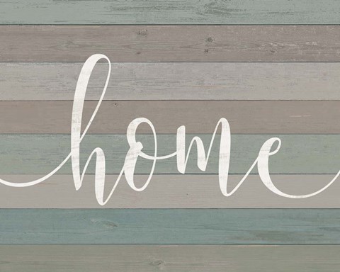 Framed Rustic Home Script Print