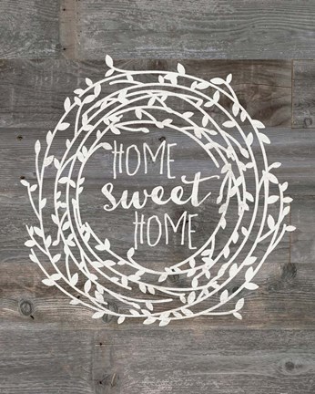 Framed Rustic Home Sweet Home Print