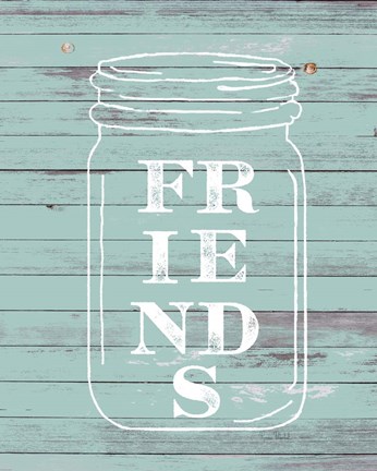 Framed Friends Mason Jar Print