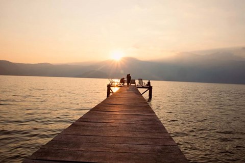 Framed Summer at the Lake Print