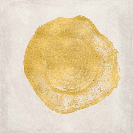 Framed Tree Stump Golden II Print