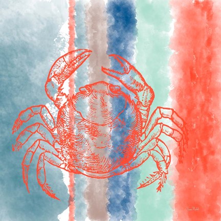 Framed Crab Stripes Print