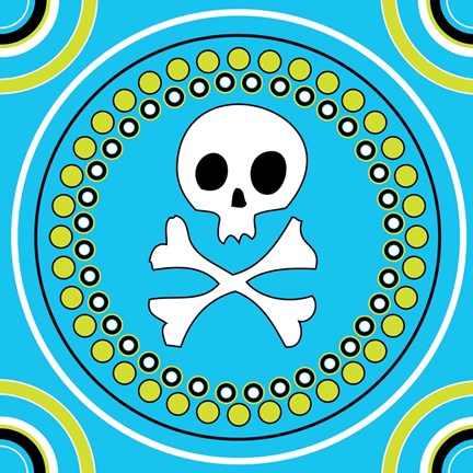 Framed Angst Cerulean V Print