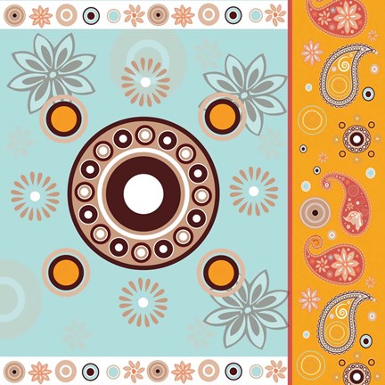 Framed Boho Chic Rust XII Print