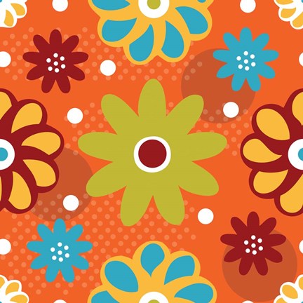 Framed Butterflies and Blooms Playful IV Print