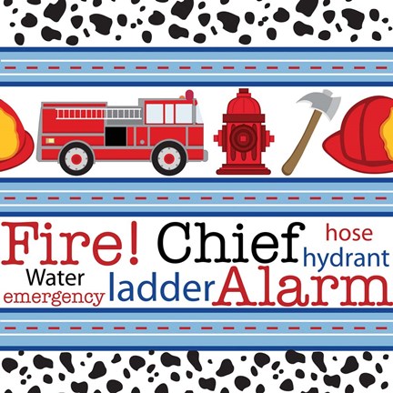Framed Fire Emergency II Print